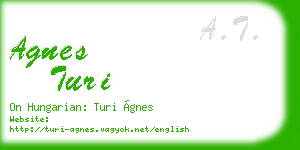 agnes turi business card